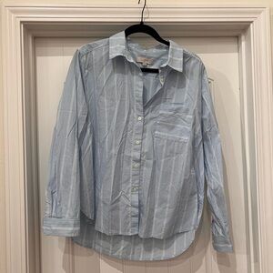 Light Blue Striped button up shirt
